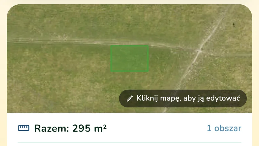 Zmierzona powierzchnia trawnika w aplikacji What a Green Lawn dla ogrodu w Krakowie
